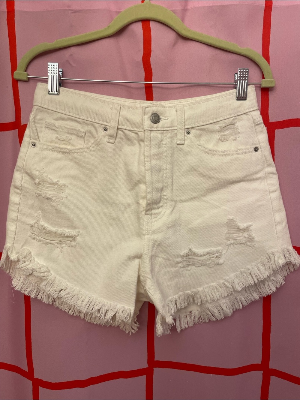 Wild Fable White Distressed Denim Shorts
